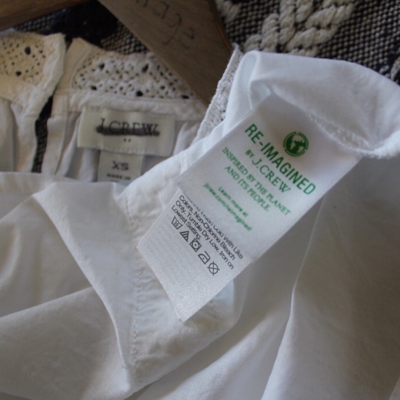 J.Crew NWOT Romantic Cotton Top with Lace Detail XS - Picture 10 of 11